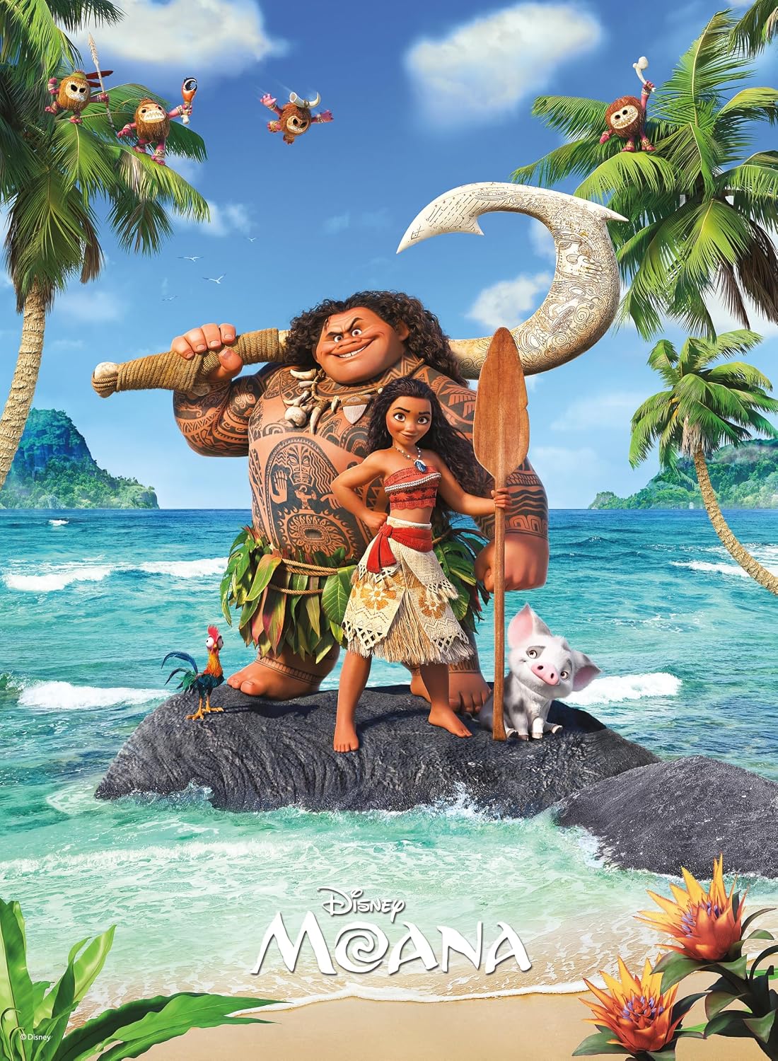 Ceaco – Disney Moana – 100 Piece Jigsaw Puzzle for Kids Ages 6-8 | Officially Licensed, Made in USA, Recycled Puzzle Board, Finished Size 11 x 15 in
