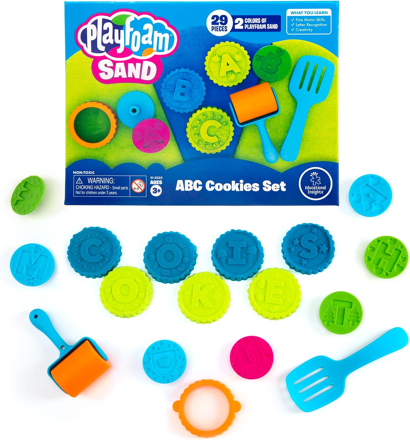 Educational Insights Playfoam Sand ABC Cookies Set, Ages 3+
